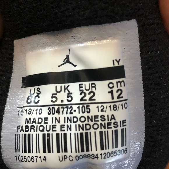 Baby Air Jordan VII 7 Retro White Orion Blue Black Infrared Red - Picture 11 of 11